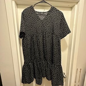 Black and white polka dot dress